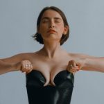 woman in black tube top