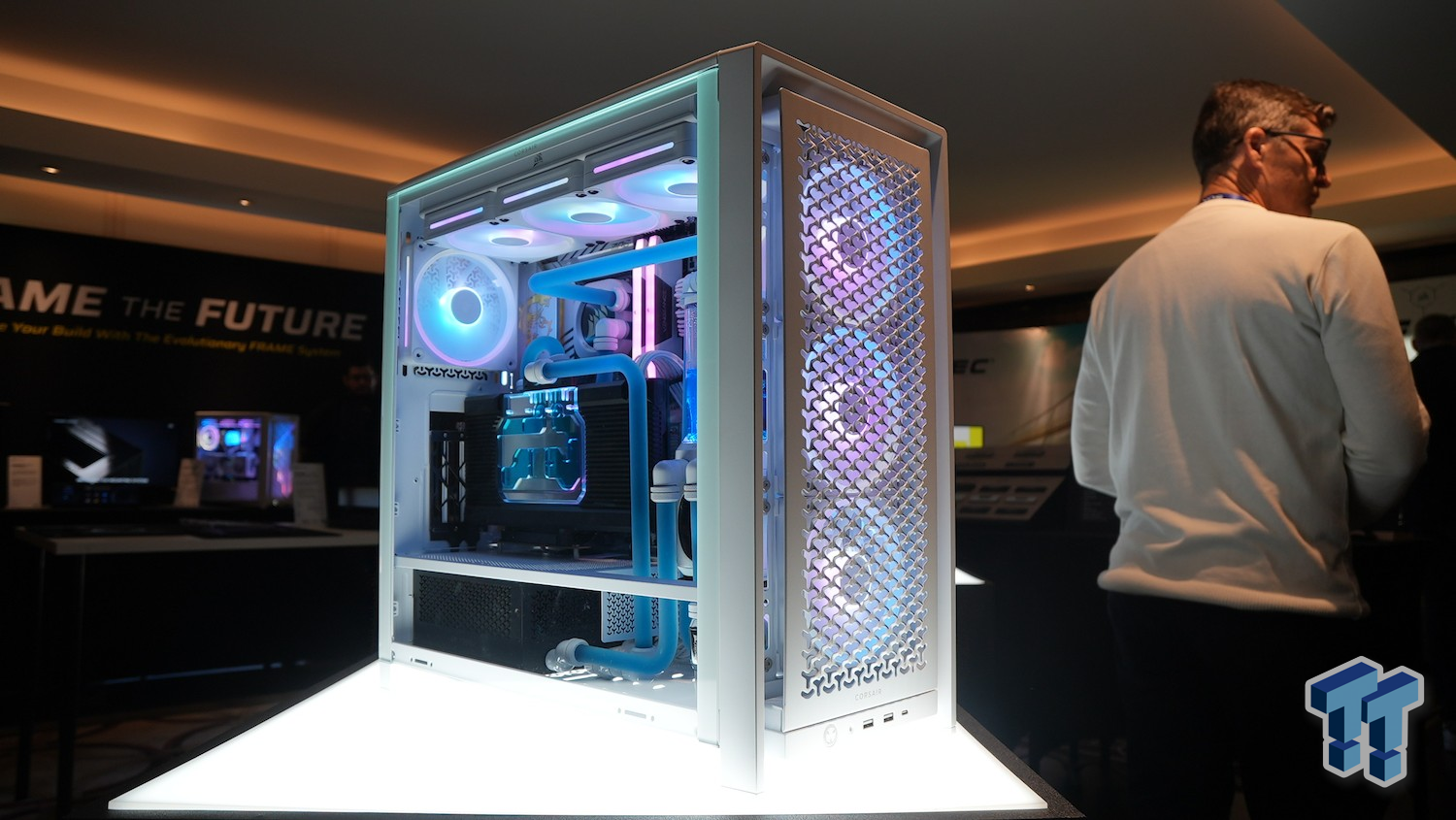 Corsair Frame 4000 modular setup at CES 2025