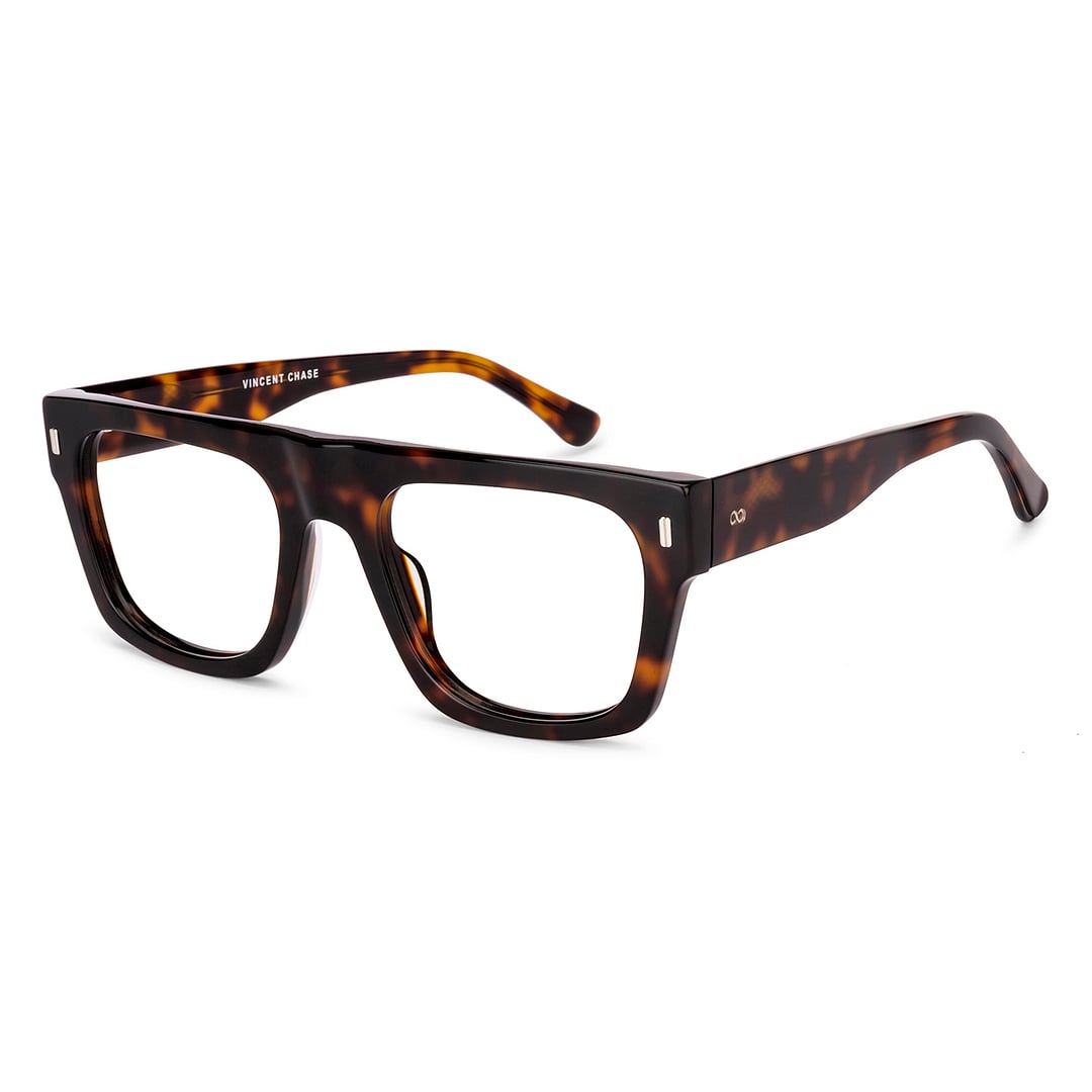 Optica Bassol Retro Square Tortoise Rim Acetate Eyeglasses