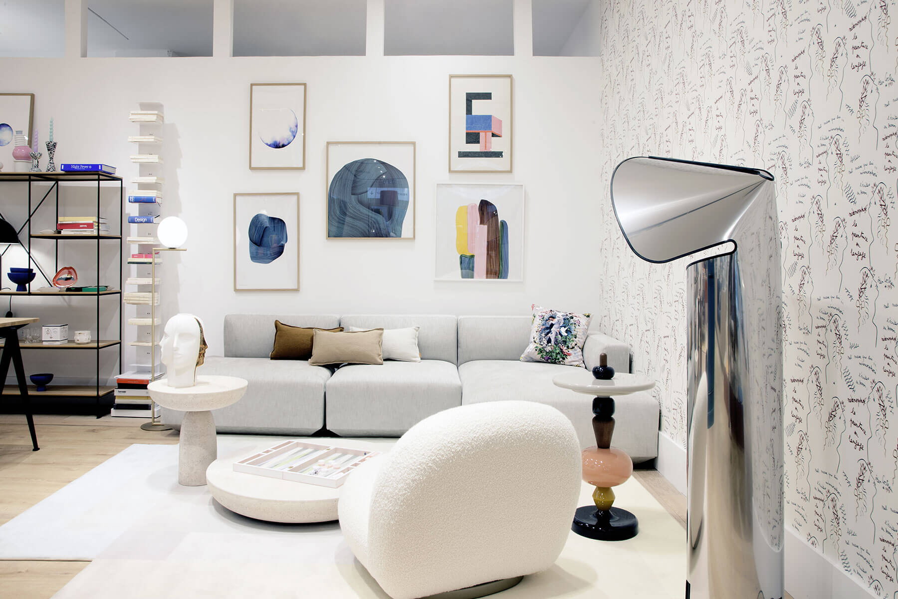 Made in Design L'appartement showroom display in Printemps Paris, showing premium interior design and furniture curation