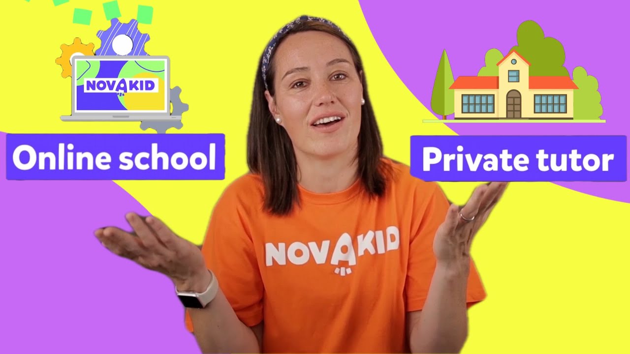 Certified native English tutor teaching a child 1-on-1 via Novakid video call