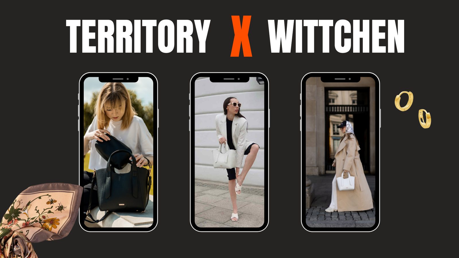 WITTCHEN brand lifestyle campaign showcasing modern women with leather accessories