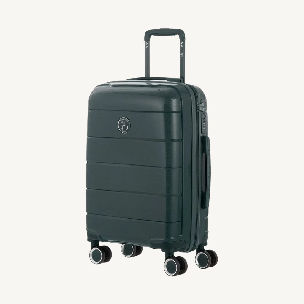 Green GYL Citadine cabin suitcase in a clear three-quarter view
