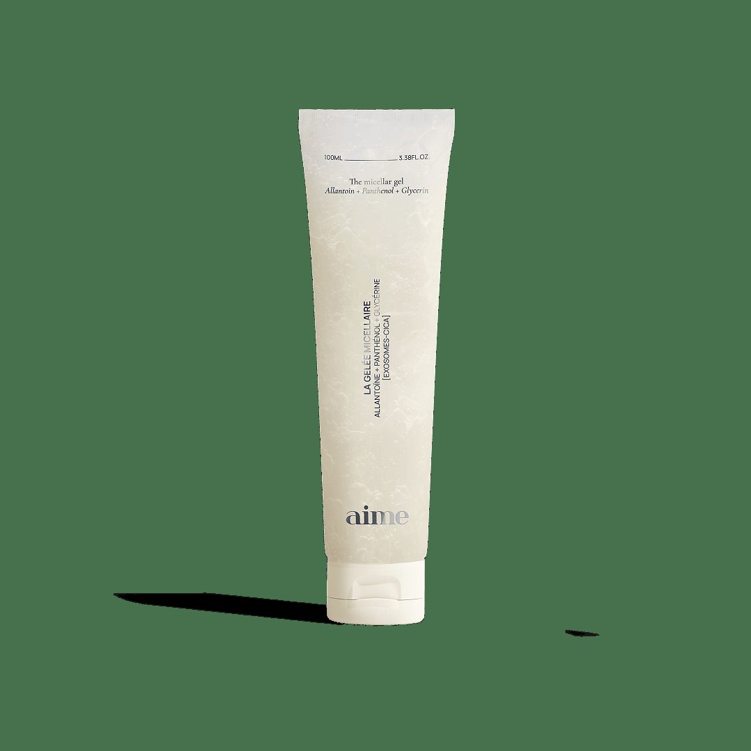 Aime micellar jelly facial cleanser in its official product packaging