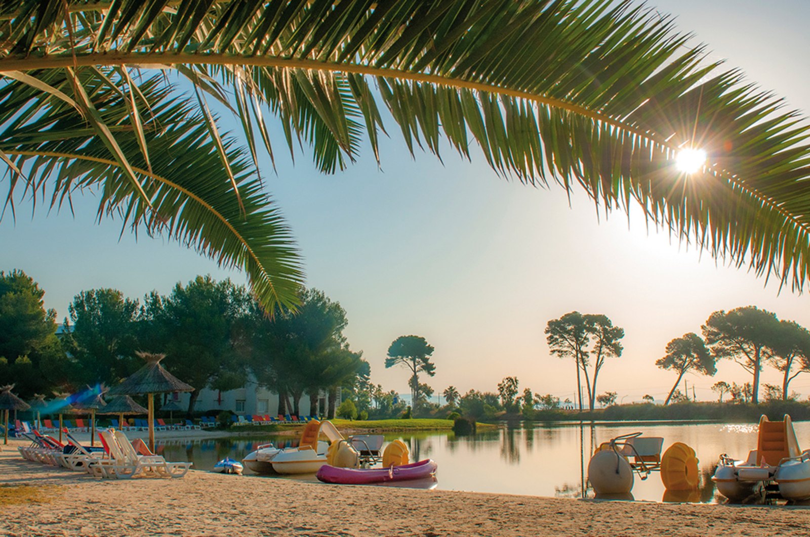 The lake and leisure setting at Vacances Bleues Plein Sud in Hyeres