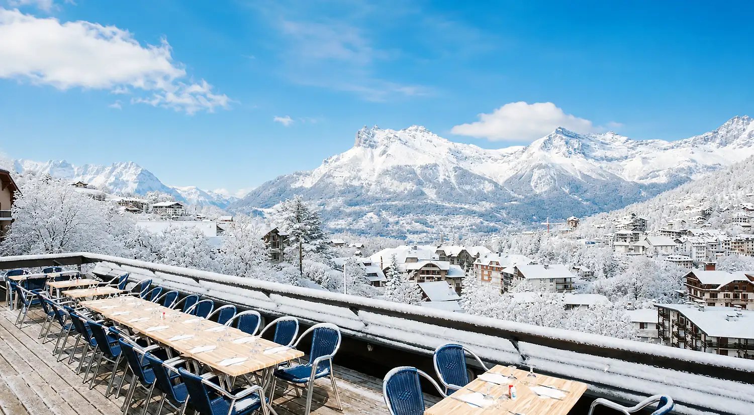 Snowy Alpine setting at SOWELL Mont Blanc and Spa